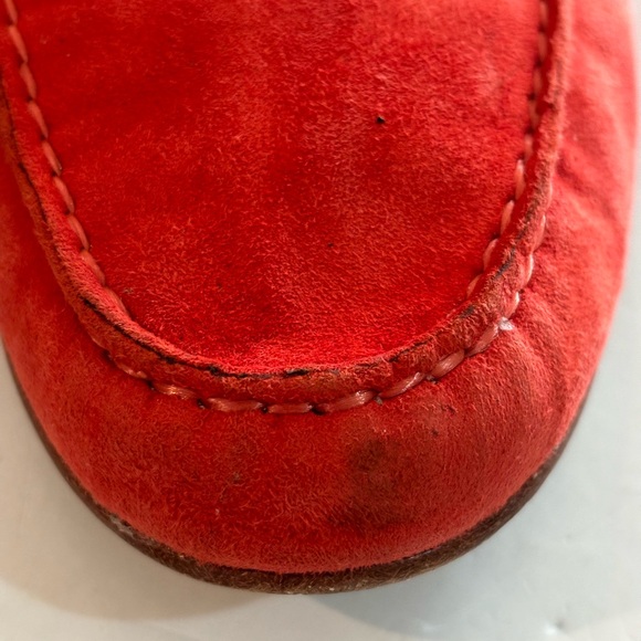 COACH KIMMIE Tomato Red Suede LOAFER SHOES 9.5M - Picture 12 of 14